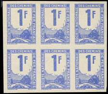 (*) COLIS POSTAUX  (N° Et Cote Maury) - Timbres Pour Petits Colis 32 : 1f., Essai En Outremer, NON DENTELE, BLOC De 6, T - Neufs