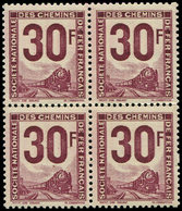 ** COLIS POSTAUX  (N° Et Cote Maury) - Timbres Pour Petits Colis 44 : 30f. Violet, BLOC De 4, TB - Neufs