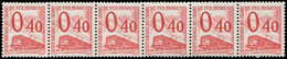 ** COLIS POSTAUX  (N° Et Cote Maury) - Timbres Pour Petits Colis 69sf : 0,40 Rouge, SANS Filigrane, BANDE De 6, R Et TB - Neufs