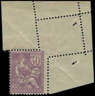 ** VARIETES - 115   Mouchon, 30c. Violet, Cdf, Variété De PIQUAGE, TB - Neufs