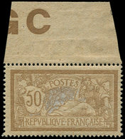 ** VARIETES - 120d  Merson, 50c. Brun Et Gris, Bdf Manchette GC, TB - Neufs