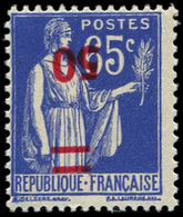 ** VARIETES - 479a  Paix, 50 S. 65c. Bleu, Surcharge RENVERSEE, TB - Neufs