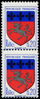 ** VARIETES - 1510   Saint-Lô, 0,20, Fleurs De Lys NOIRES, PAIRE Verticale De ROULETTE, Un Ex. N° Rouge, Rare Et TB, Cot - Neufs