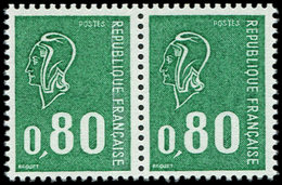 ** VARIETES - 1893c  Béquet, 0,80 Vert, SANS PHOSPHO Tenant à Normal, TB. J - Neufs