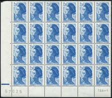 ** VARIETES - 2189a  Liberté, 2,30 Bleu, SANS PHOSPHO, BLOC De 24 Cdf TD6-1, N°57025 + RE, TB. C - Neufs