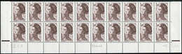 ** VARIETES - 2243a  Liberté, 3,00 Brun-violet, SANS PHOSPHO, BLOC De 20 Bas De Feuille TD6-8 CD 9/7/86 + RE, TB - Neufs