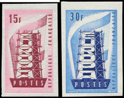 ** NON DENTELES - 1076/77 Europa 1956, TB - Non Classés