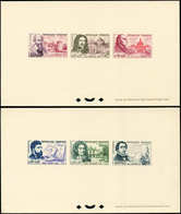 EPREUVES DE LUXE - 1257/62 Célébrités Degas, 2 épreuves Collectives, TB - Luxury Proofs