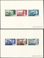 EPREUVES DE LUXE - 1623/28 Célébrités 1970, 2 épreuves Collectives, TB - Luxury Proofs