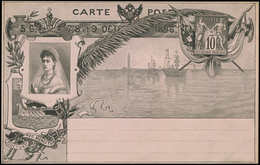 Let ENTIERS POSTAUX - Sage, 10c. Noir, CP TSC N°G25b, Visite Du Tsar (portrait De La Tsarine), Carton Mauve, Superbe - Autres & Non Classés