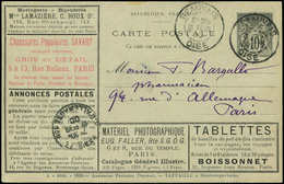 Let ENTIERS POSTAUX - Sage, 10c. Noir, CP TSC N°G35d, Laffaille, S. 4, Obl. BEAUVAIS 18/2/00, Arr. Paris 19/2, TB - Altri & Non Classificati