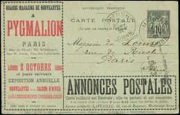 Let ENTIERS POSTAUX - Sage, 10c. Noir, CP TSC N°G35g3, Lafaille, S. 12, Obl. DOMFRONT 9/9/01, TB - Altri & Non Classificati