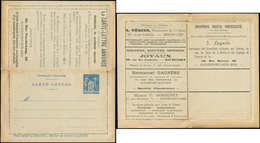 Let ENTIERS POSTAUX - Sage, 15c. Bleu, CL Annonces N°J35b, Annonces De Rochefort, Date 047 Non Signalée, TB - Altri & Non Classificati