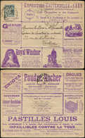 Let ENTIERS POSTAUX - Sage, 15c. Bleu, Env. Annonces TSC N°J78c, Timbre à Gauche Obl., TB - Sonstige & Ohne Zuordnung