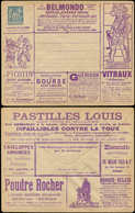 Let ENTIERS POSTAUX - Sage, 15c. Bleu, Env. Annonces TSC N°J78h, S. 47, TB - Altri & Non Classificati