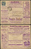 Let ENTIERS POSTAUX - Sage, 15c. Bleu, Env. Annonces TSC N°J78l, S. 50, Obl. BAYONNE 7/11/87, TB - Autres & Non Classés