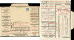 Let ENTIERS POSTAUX - Sage, 15c. Bleu, Env. Lettre Annonces TSC N°J86u, S. Mai 1899, Superbe - Sonstige & Ohne Zuordnung