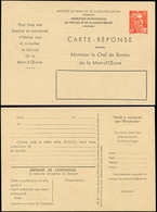 Let ENTIERS POSTAUX - Gandon, 12f. Orange, CP De Service N°L2f, Bx De La Main D'oeuvre, Talon De 48 Mm, Carton Chamois C - Autres & Non Classés