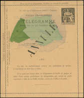 Let ENTIERS POSTAUX - Chaplain, 50c. Noir, CL N°E3, Essai Papier Chamois, Plan Outremer, Vert Et Vert Clair, Surch. ANNU - Pneumatici