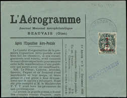 Let LETTRES DU XXe SIECLE - N°157 Blanc, 1/2c. Sur 1c. Gris Noir Obl. L'AEROGRAMME 20/12/30 S. Journal L'AEROGRAMME, Cac - Lettres & Documents