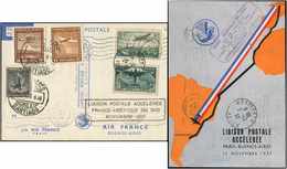 Let LETTRES DU XXe SIECLE - N°321 Et PA 8 Obl. Le Bourget 21/11/37, MIXTE Avec 60c., 3p. Et 6p. Du CHILI Obl. Santiago S - Lettres & Documents