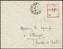 Let LETTRES DU XXe SIECLE - Griffe Encadrée NOMENY/B.P. 1fr/VISA S. Env., Càd NOMENY 26/7/40, Affr. En Numéraire, TB - Lettres & Documents