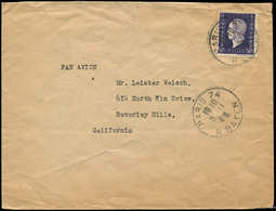 Let LETTRES DU XXe SIECLE - N°701 Obl. PARIS 8/11/46 S. Env. Par Avion Pour Les ETATS-UNIS, TB - Lettres & Documents