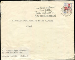 Let LETTRES DU XXe SIECLE - N°1331 Coq FLUO Obl. Méc. Aubervilliers 11/4/63 Sur Env., TB. J - Storia Postale