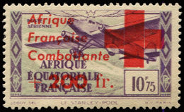 * A.E.F. PA 29 : +200f. Sur 10f.75, Croix-Rouge, TB. Br - Autres & Non Classés