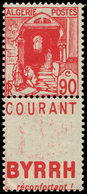 ** ALGERIE 137Aa : 90c. Rouge, DOUBLE Pub, NON EMIS, TB - Altri & Non Classificati