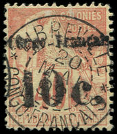 CONGO 6a : 10c. Sur 40c. Rouge-orange, DOUBLE Surcharge, Obl., TB. J - Autres & Non Classés