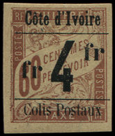 * COTE D'IVOIRE Colis Px 11 : 4f. Sur 60c. Brun Sur Chamois, T I, TB. Br - Autres & Non Classés