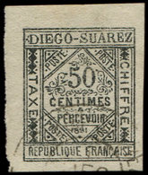 DIEGO SUAREZ Taxe 2 : 50c. Noir, Oblitéré, TB. C - Autres & Non Classés