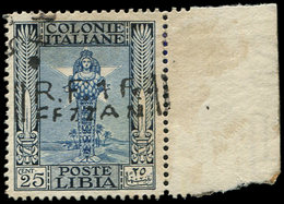 FEZZAN 19 : 1f25 Bleu Et Outremer, Surch. R.F. FEZZAN, Obl., Bdf, TB - Altri & Non Classificati