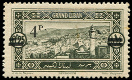 ** GRAND LIBAN 83b : 4p. Sur 0p.25 Vert-noir, Surch. Au Recto ET Au Verso, TB - Other & Unclassified
