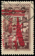 GRAND LIBAN PA 35b : 10p. Brun-lilas, Surcharge RENVERSEE, Obl., TB - Other & Unclassified