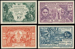 ** INDE 105/08 : Expo Coloniale, NON DENTELES, TB, Cote Maury - Altri & Non Classificati