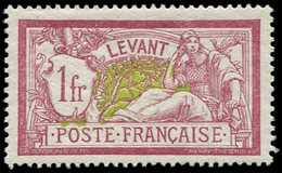 * LEVANT 26 : 1f. Lie De Vin Et Olive, TB - Autres & Non Classés