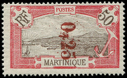 ** MARTINIQUE 109 : 0,25 Sur 50c. Rouge, TB - Autres & Non Classés