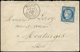 Let MONACO France N°60C Obl. Càd MONACO PRINCIPAUTE 14/7/76 S. Env. Pour Montargis, TTB - ...-1885 Préphilatélie