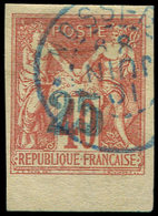 NOSSI-BE 1d. 25 Sur 40c. Rouge-orange, DOUBLE SURCHARGE, Petit Bdf, Obl. Càd 10/6/89, TTB. C - Autres & Non Classés