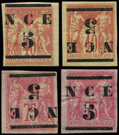 * NOUVELLE CALEDONIE 6/7, 6a Et 7b : Type Sage De 1883-84, Surch. Normales Et Renversées, N°7b (*), TB - Storia Postale