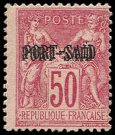 * PORT-SAID 15a : 50c. Rose, DOUBLE SURCHARGE, TB. C - Altri & Non Classificati