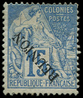 * REUNION 22A : 15c. Bleu, Surcharge RENVERSEE, TB - Autres & Non Classés