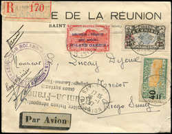 Let REUNION PA 1 + Postes N°97 Et 99 Obl. Càd 26/1/37 S. Env. Rec., TB - Autres & Non Classés