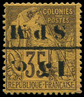 * SAINT PIERRE ET MIQUELON 13a : 15c. Sur 35c. Violet Sur Orange, Surch. RENVERSEE, TB. Br - Unused Stamps