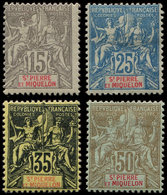* SAINT PIERRE ET MIQUELON 74/77 : Type Groupe De 1900-1908, TB - Unused Stamps