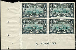 ** SAINT PIERRE ET MIQUELON 243 : 2f. Noir Et Vert-bleu, FRANCE LIBRE, BLOC De 4 Cdf Avec N°, TTB - Unused Stamps