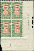 ** SAINT PIERRE ET MIQUELON 286 : 75c. Vert-jaune Et Orange, FRANCE LIBRE, BLOC De 4  Cdf Avec N°, TTB - Unused Stamps