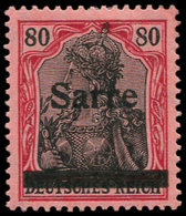 * SARRE 16 : 80p. Rouge Et Noir Sur Rose, TB - Unused Stamps